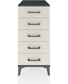 Resim Kronos Komodin 5 Çekmeceli 44x59x96 Antrasit-aytaşı Antrasit 