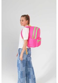 Resim Kaukko Quilted Sırt Çantası Pink K1771 
