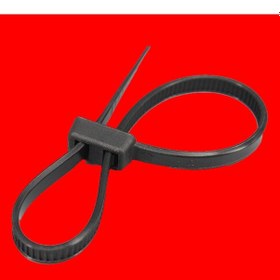 Resim Kablo Bağı Çift Kilitli Plastik Cırt Kelepçe 4.8x300 100 Adet Siyah 