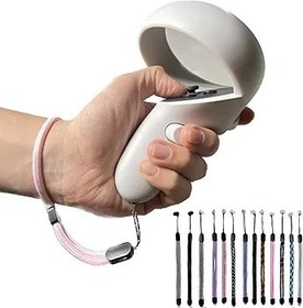 Resim MuagoChic Improved Replacement Wrist Straps for Oculus Quest 2 Gen Controller, Sturdy Comfy Adjustable Hand Strap for Oculus 2, Easy Attach White Resin Stopper for Oculus Controllers 
