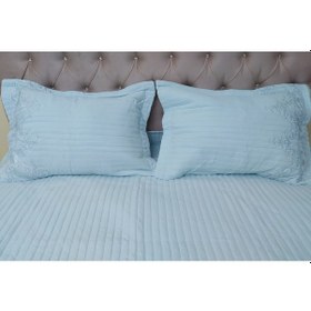 Resim Yatak Örtüsü Zmrt Çift Kişilik Dantelli Açık Yeşil Pamuk Açık Yeşil 