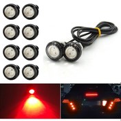 Resim 10 Adet 23mm 1.5w Dc9-80v Motosiklet Kartal Göz Işığı Çift Lens Kırmızı Işık Diğer 