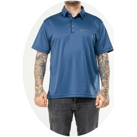 Resim Nike Ef-4545 Erkek Battal Polyester Mesh Polo Yaka T-shirt İndigo 
