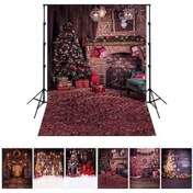 Resim Noel Temalı Fotoğraf Fon Perdesi - 1.5x2m Poliester Çocuk Ve Portre Çekimleri İçin 6 Farklı Desen 