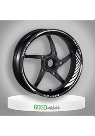 Resim Reflektör Beyaz Yamaha Mt-25 Uyumlu Racıng 1 Set Jant Şeridi Çok Renkli 