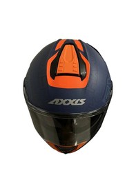 Resim Axxis Hawk SV Evo Cubik C7 Motosiklet Kaskı Mat Mavi 