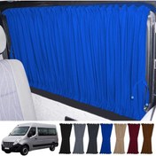 Resim Oto Pandami Renault Master 3. Nesil Uzun Şase 2010+ Uyumlu Mavi Raylı Oto Perde Takımı 