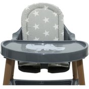 Resim Bebek Mama Sandalyesi Minderi Füme Tüm Mama Sandalyelerine Uyum Gri 