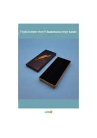 Resim Tüylü Motifli Kaliteli Hediyelik Kalem Kutusu 17 Cm Çok Renkli 
