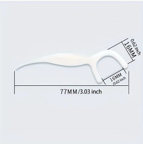 Resim 50 Adet Diş İpi, Doğru Ağız Bakımı İçin Derin Temizlik Diş İpi, Seyahat İçin Whıte 