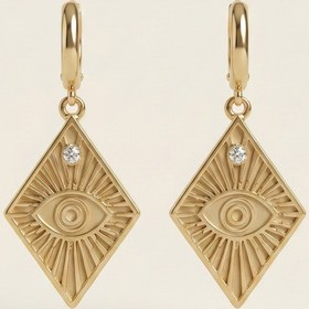 Resim EVIL EYE GÜMÜŞ KÜPE - Rose 