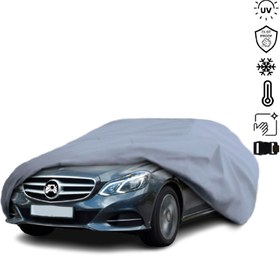 Resim Teksin Mercedes Benz E W212 Araba Brandası Miflonlu Su Geçirmez Araba Brandası Uv Koruyuculu 