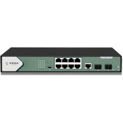 Resim SNEXUS NETWORKS SN-GS2300-10FP 8 x 10/100 /Uyumlu1000M POE Port + 2 x Fiber Port Console Port (120 Watt PoE) Switch 