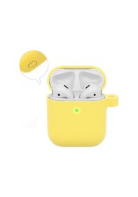 Resim Wozlo Apple Uyumlu AirPods 1. Ve 2. Nesil Koruyucu Silikon Kılıf - Silikon Koruma Kılıfı - Sarı 