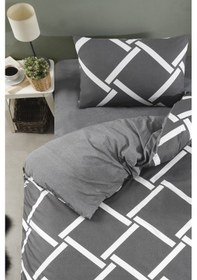 Resim Laliva Kareli Tek Kişilk Nevresim Takımı 