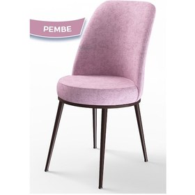 Resim Canisa Han Serisi, Barok Ahşap Desen 70x114, Açılabilir Mdf Yemek Odası Takımı, 6 Pembe Sandalye Masa Barok Sandalyeler Pembe 