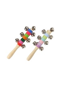 Resim Jwin Jzs-101 Metal Zilli Ahşap Marakas - Saplı El Zili 