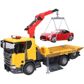 Resim Scania Super 560r Çekici Ve Yarış Arabalı Çekici Model Araç Seti 