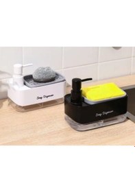 Resim Çift Hazneli Sıvı Sabunluk Ve Süngerlik Hazneli 