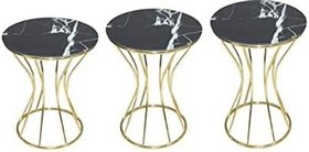 Resim Brc Zigon 13890 KUM SAATİ Model Siyah Mermer TEMPER cam Metal GOLD Renk El yapım 