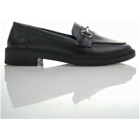 Resim Muggo Sussie Garantili Metal Tokalı Kadın Loafer Günlük Ayakkabı Siyah 