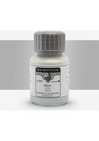 Resim Rohrer&klingner Kaligrafi Mürekkebi Zeichentusche 29-airbrush-fırça-divit-sulu Boya 50ml-801-silver Çok Renkli 