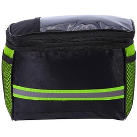 Resim Suntek Bisiklet Gidon Çantası Ön Saklama Açık Su Geçirmez Yeşil Yeşil 