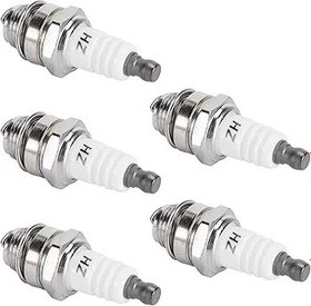 Resim LUCKDANO BM6A RCJ6Y Giyotin Aksesuarı Için 5 Adet Demir Ateşleme Fişi, Sıkı Kalite Standartlarını Karşılayın - 33cc-49cc Üfleyiciler Için İdeal 