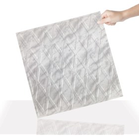 Resim 3 Boyutlu Duvar Paneli Kabartmalı Baklava Desen Pvc 41X41 Cm/ 6 Adet /1 M² Mermer 