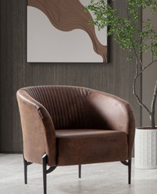 Resim SANDALİE Cross Berjer Salon&oturma Odası - Kahve 