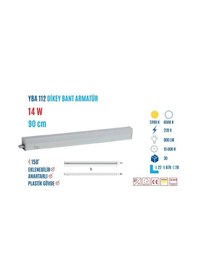 Resim Ycl Yba-112G 14W 90Cm Günışığı Led Bant Armatür Beyaz 