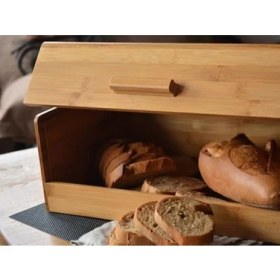 Resim Storemax Bambu Ekmek Kutusu Ekmek Dolabı, Ekmek Sepeti Sandığı, Ekmeklik, Çok Amaçlı Bambu Kutu (34CM 19.5cm 14CM) 