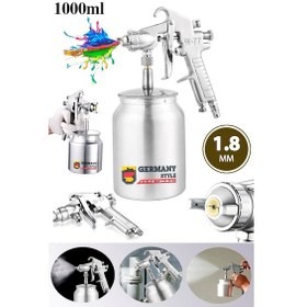 Resim Germany Style Profesyonel Havalı Alttan Depolu Boya Tabancası 1.8 