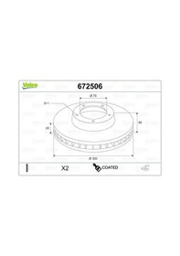 Resim Valeo 672506 Fren Diski Arka Kaplamalı Bmw E87 E90 E83 4216864901 