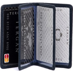Resim Tergan Lacivert Deri Unisex Kredi Kartlık 01601A38 