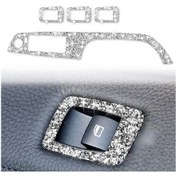 Resim Bmw 3 Serisi E90 / 320i / 325i 2005-2012 Araba Cam Kaldırma Paneli Katlanır Anahtar İle 35.8cm Elmas Dekoratif Etiket, Sol Sürücü 1 Adet 