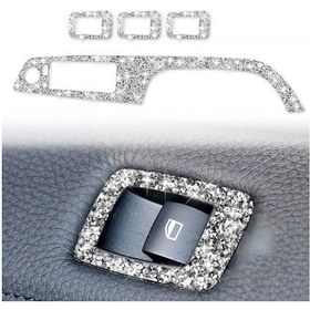 Resim Bmw 3 Serisi E90 / 320i / 325i 2005-2012 Araba Cam Kaldırma Paneli Katlanır Anahtar İle 35.8cm Elmas Dekoratif Etiket, Sol Sürücü 1 Adet 