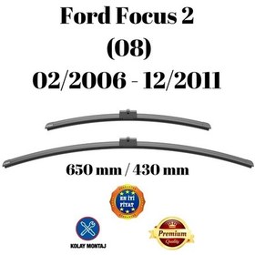 Resim Ford Focus 2 08 2006 2007 2008 2009 2010 2011 Uyumlu Ön Cam Silecek Süpürgesi Takımı 650/430mm Silbak 