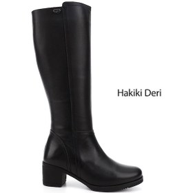 Resim Gönderi R Kadın Siyah Fermuarlı Kalın Topuklu Hakiki Deri Çizme Gkzc13444567 Siyah 