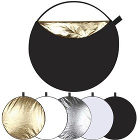 Resim Neevoyu 60 Cm 5'li Fotoğraf Işık Yansıtıcı - Altın/gümüş/beyaz/siyah/yumuşak Işık, Taşınabilir Çanta İle 