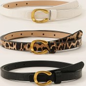 Resim 1/2/3 adet Altın Tokalı Leopar Desenli Kemerler - Rahat ve İş Attıkları için Şık Suni Deri Bel Kemerleri, Sevgililer Günü, Kız Günü ve Günlük Moda için Mükemmel, Rahat Attıkları | Leopar Desenli Tasarım | Dayanıklı Kemerler, Kızlar İçin Kemerler 