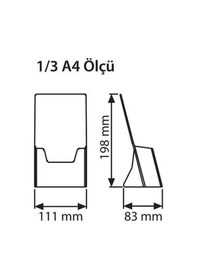 Resim 1/3 A4 Masaüstü Broşürlük Akrilik (10,5X21) 