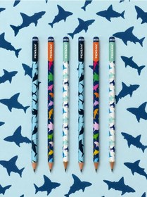 Resim Yunus Desenli Kurşun Kalem 2b Pensan 6 Adet Çok Renkli 