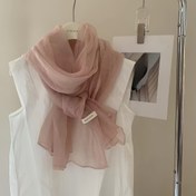 Resim UTXI Zarif Hafif Şal - Yumuşak Pembe, Şık Sonsuz Tasarım, Bahar ve Yaz için Mükemmel, Düğünler ve Rahat Geziler için İdeal, Hafif Şal | Şık Şal | Polyester Karışımı 
