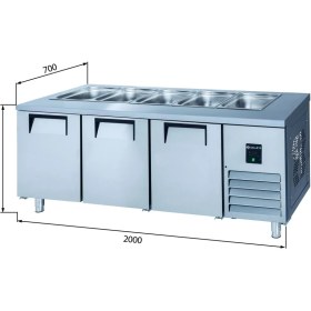 Resim Galleyz Servis Buzdolabı - 3 Kapılı - 200X70X85 cm 