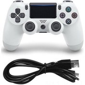 Resim Neevoyu Ps4 İçin Çift Titreşimli Usb Kablolu Oyun Kumandası - Beyaz Renk Seçeneği 