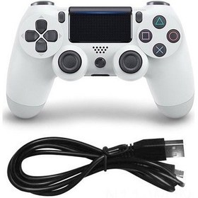 Resim Neevoyu Ps4 İçin Çift Titreşimli Usb Kablolu Oyun Kumandası - Beyaz Renk Seçeneği 