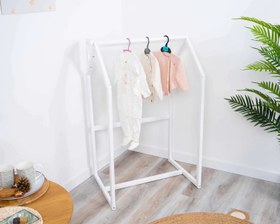 Resim Montessori Ahşap Elbise Askılığı - Antrasitgri 