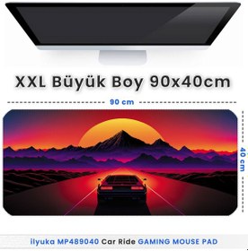 Resim İlyuka Mousepad 90x40cm Büyük Boy Xxl Mp489040 Car Ride 