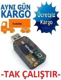 Resim Alfais 4504 5+1 Harici Usb Ses Kartı 3.5mm Kulaklık Mikrofon Çevirici Dönüştürücü 
